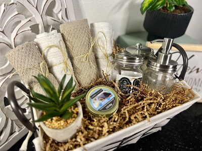 Bathroom Themed Gift Basket-House Warming Gift Set - image4